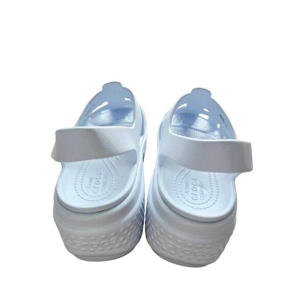 Crocs Fisherman Sports Sandals Size 10 Womens White Platform - Picture 7 of 9